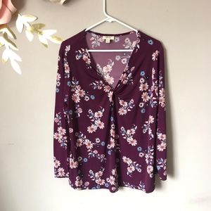 NWOT Style & Co Purple Flower Blouse Size 0X